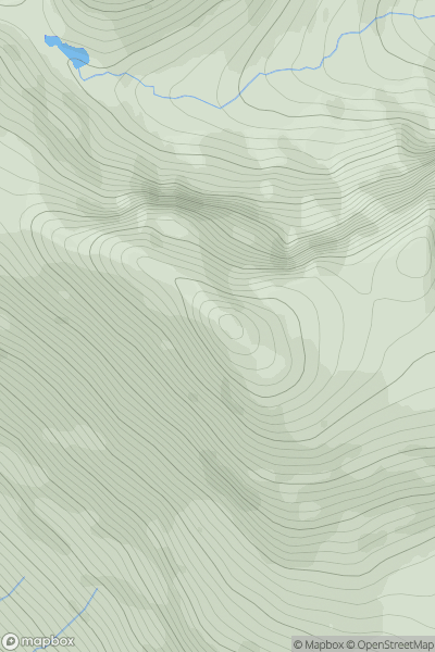 Thumbnail image for Sgorr Ruadh showing contour plot for surrounding peak