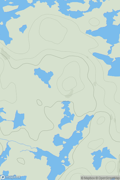Thumbnail image for Cnoc a' Ghrianain Mor showing contour plot for surrounding peak