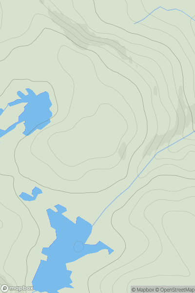 Thumbnail image for Cnoc Bad na Baighe showing contour plot for surrounding peak