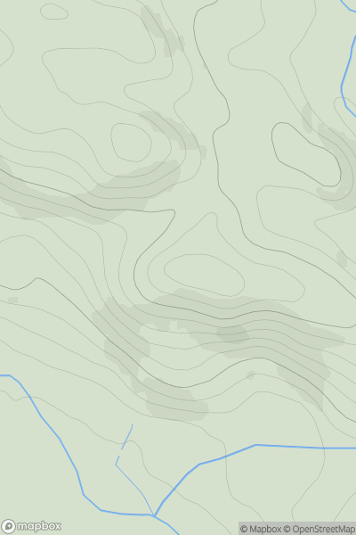 Thumbnail image for Creag a' Bhata South Top showing contour plot for surrounding peak