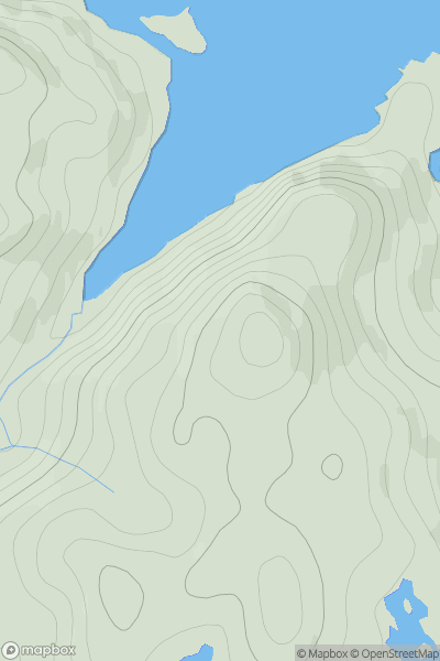 Thumbnail image for Creag na Fionndalach showing contour plot for surrounding peak