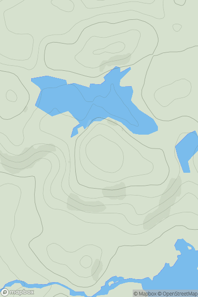Thumbnail image for Cnoc Bad na Goibhre showing contour plot for surrounding peak