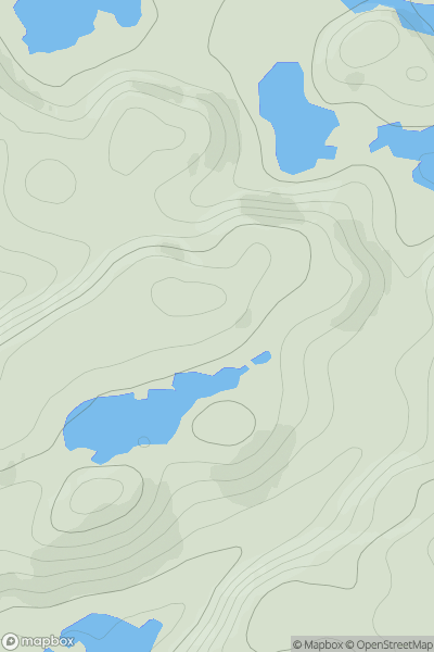 Thumbnail image for Leathad an Seamraig showing contour plot for surrounding peak