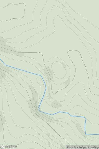 Thumbnail image for Turnal Rock showing contour plot for surrounding peak