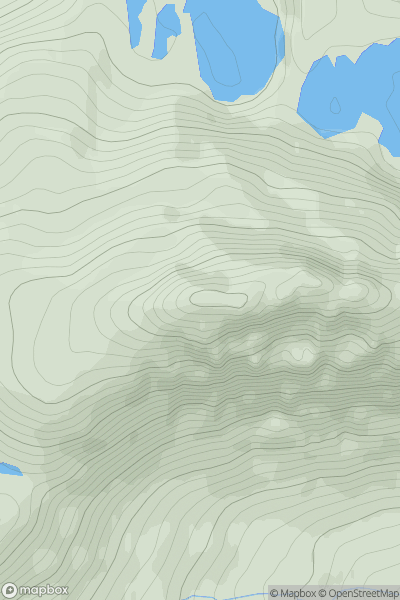 Thumbnail image for Beinn Liath Mhor showing contour plot for surrounding peak