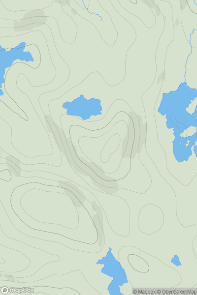 Thumbnail image for Cnoc na Broige showing contour plot for surrounding peak