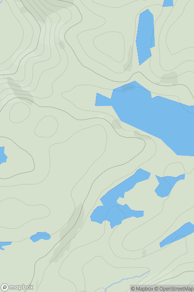 Thumbnail image for Cnoc a' Chaise showing contour plot for surrounding peak