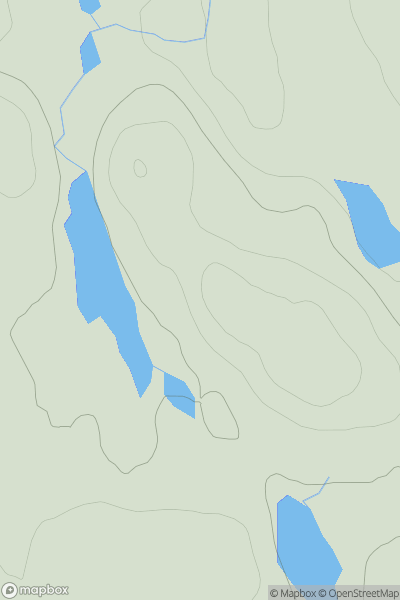 Thumbnail image for Meall Claisein showing contour plot for surrounding peak