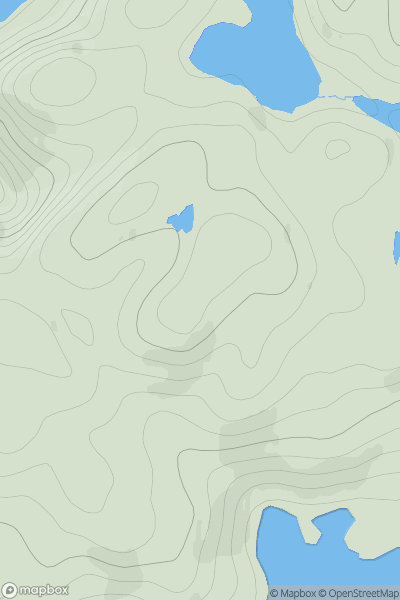 Thumbnail image for Torran nan Clach Boga showing contour plot for surrounding peak