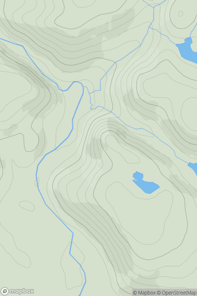 Thumbnail image for Creag a' Mhind showing contour plot for surrounding peak