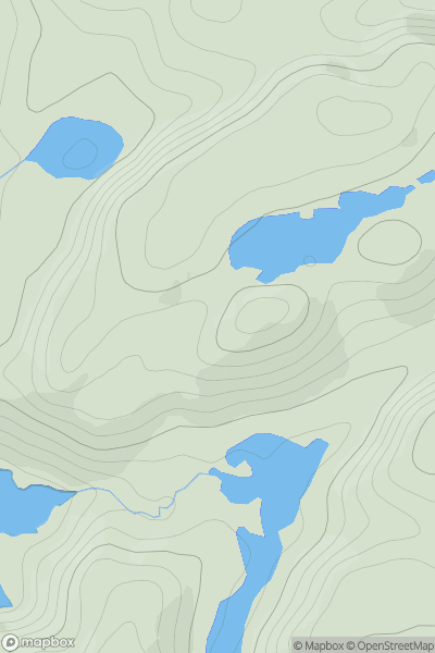 Thumbnail image for Leathad an Seamraig South Top showing contour plot for surrounding peak