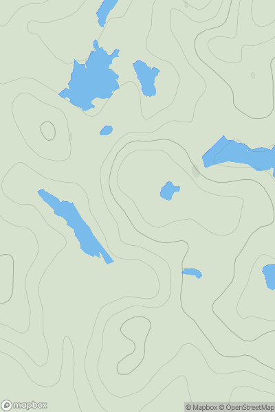 Thumbnail image for Cnoc a' Gharbh Doire showing contour plot for surrounding peak