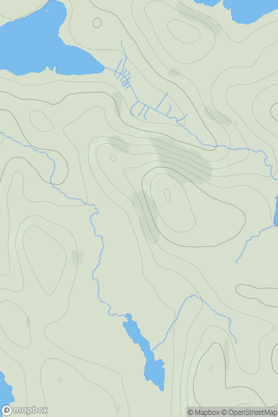 Thumbnail image for Creag a' Bhraighe showing contour plot for surrounding peak