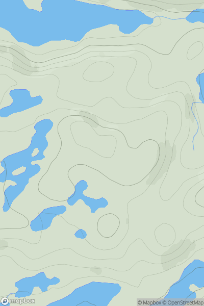 Thumbnail image for Druim Lochan Imheir West Top showing contour plot for surrounding peak
