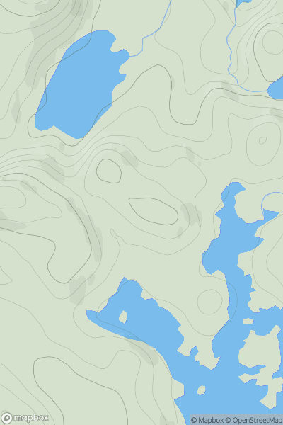 Thumbnail image for Cnoc Tigh Adhamh East Top showing contour plot for surrounding peak