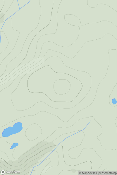 Thumbnail image for Eilear na Mola showing contour plot for surrounding peak