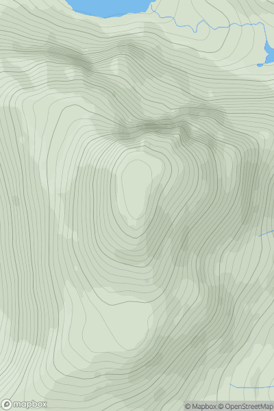 Thumbnail image for An Ruadh-Stac showing contour plot for surrounding peak