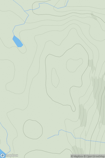 Thumbnail image for Cnoc a' Phuillachair showing contour plot for surrounding peak