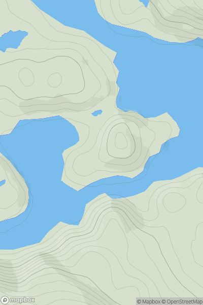 Thumbnail image for Cnoc Loch Veyatie showing contour plot for surrounding peak