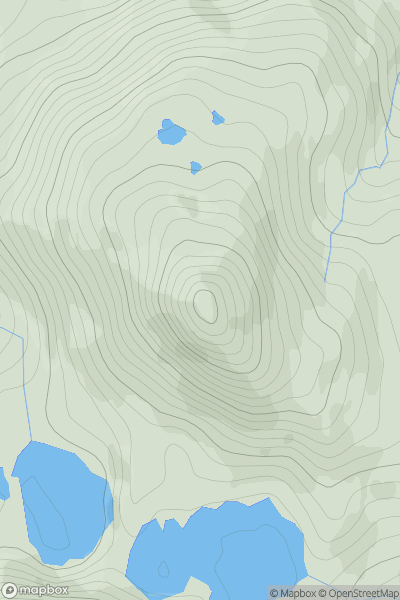 Thumbnail image for Sgorr nan Lochan Uaine showing contour plot for surrounding peak