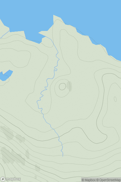 Thumbnail image for Torr a' Bhuill Leith showing contour plot for surrounding peak