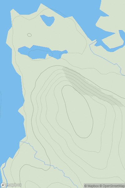 Thumbnail image for Aird a' Chuilinn showing contour plot for surrounding peak