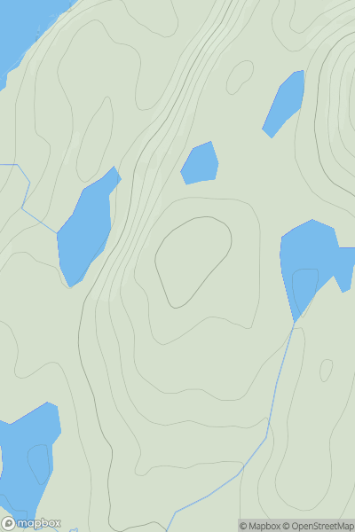 Thumbnail image for Cathair Dubh showing contour plot for surrounding peak