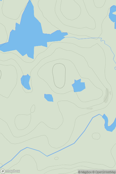 Thumbnail image for Cnoc Bad nan Aighean showing contour plot for surrounding peak