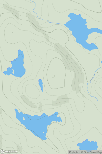 Thumbnail image for Druim na Tollaidh showing contour plot for surrounding peak