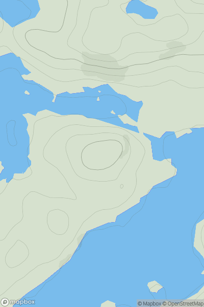 Thumbnail image for Torr an Dubh Uidh showing contour plot for surrounding peak
