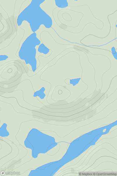 Thumbnail image for Ceathramh Garbh showing contour plot for surrounding peak