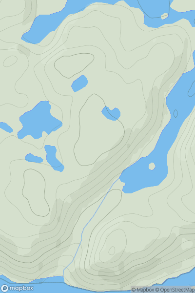 Thumbnail image for Cnoc Carn a' Bhodaich showing contour plot for surrounding peak