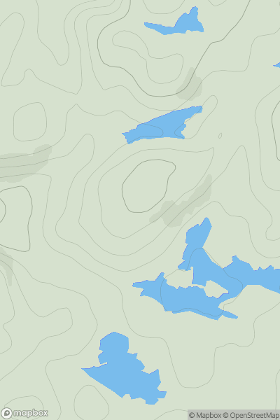Thumbnail image for Cnoc Bad a' Baine showing contour plot for surrounding peak