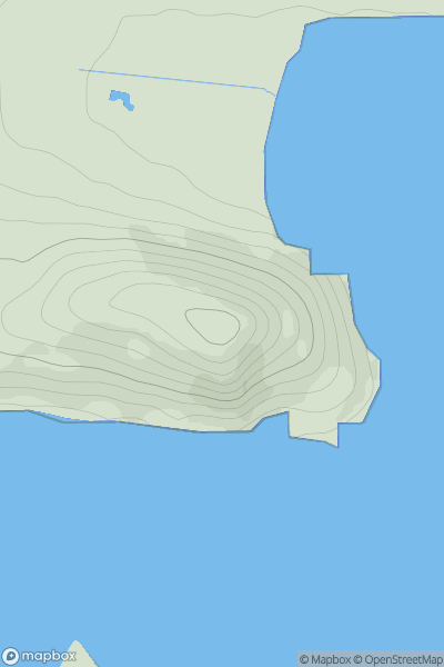 Thumbnail image for Dun Creich showing contour plot for surrounding peak