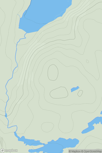 Thumbnail image for Cnoc a' Mhuilin showing contour plot for surrounding peak