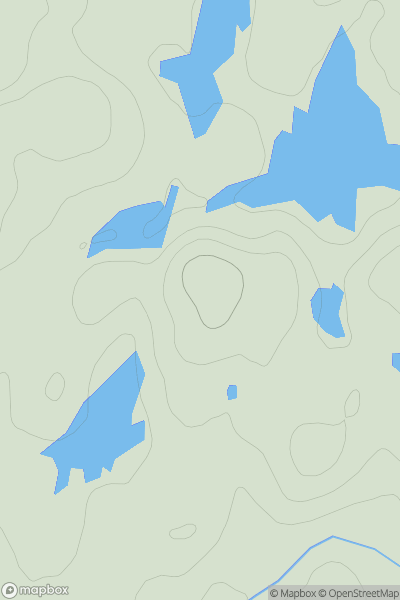 Thumbnail image for Cnoc Bad nan Aighean West Top showing contour plot for surrounding peak