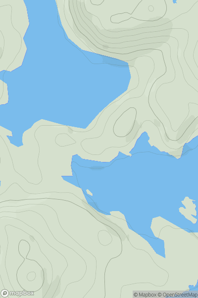 Thumbnail image for Cnoc Loch Buine Moire showing contour plot for surrounding peak