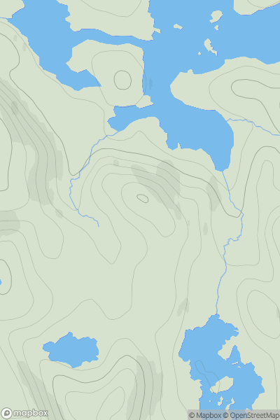 Thumbnail image for Cnoc Bad an Aon Tighe showing contour plot for surrounding peak