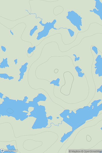 Thumbnail image for Meall nan Garbh Loch showing contour plot for surrounding peak