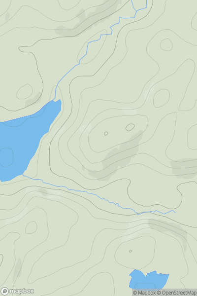 Thumbnail image for Cnoc a' Chlamhain showing contour plot for surrounding peak