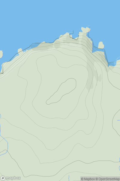 Thumbnail image for Sithean Mor East Top showing contour plot for surrounding peak