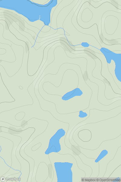 Thumbnail image for Ceann na Saile showing contour plot for surrounding peak