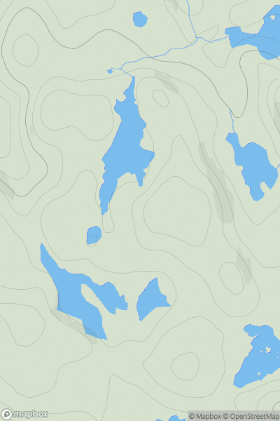 Thumbnail image for Cnoc Loch an Achaidh Bhig showing contour plot for surrounding peak