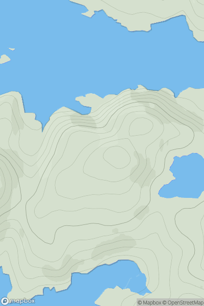 Thumbnail image for Cnoc Loch Rubha na Breige showing contour plot for surrounding peak