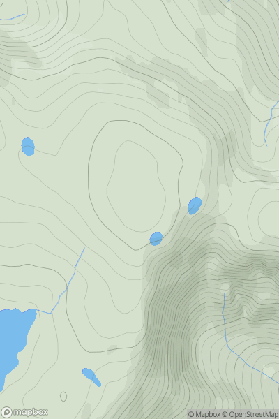 Thumbnail image for Beinn a' Chlachain (Meall an Doireachain) showing contour plot for surrounding peak