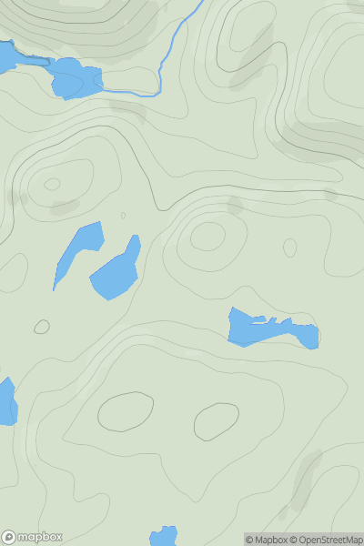 Thumbnail image for Cnoc a' Ghille Shuilich showing contour plot for surrounding peak