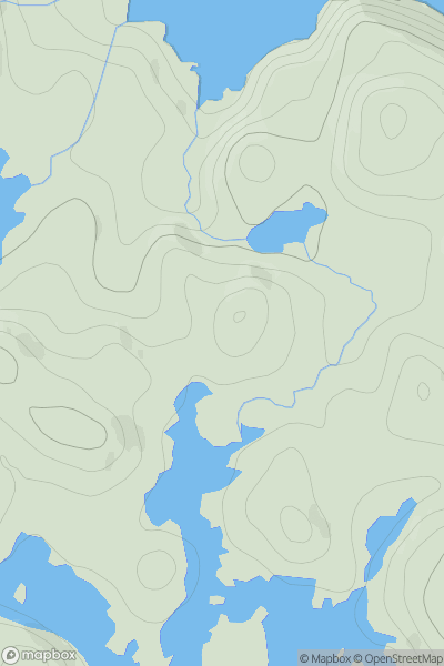 Thumbnail image for Cnoc Lochan na Ba Ruaidhe showing contour plot for surrounding peak