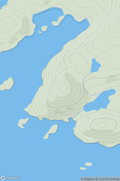 Thumbnail image for Meall an Ulbhaidh showing contour plot for surrounding peak