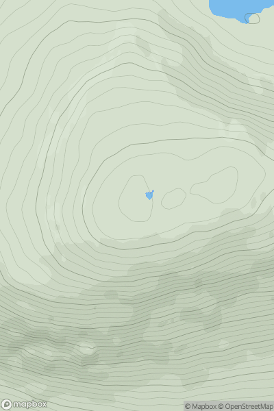 Thumbnail image for Beinn na Feusaige showing contour plot for surrounding peak