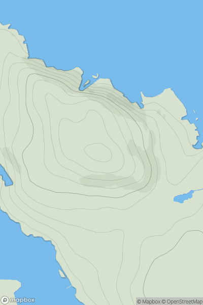 Thumbnail image for Ard Mor showing contour plot for surrounding peak